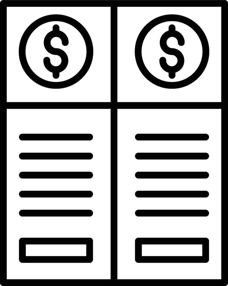 Balance Sheet Illustration Icon vector