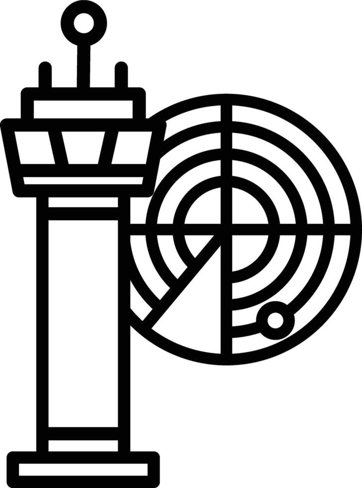 Air Traffic Control Illustration Icon vector