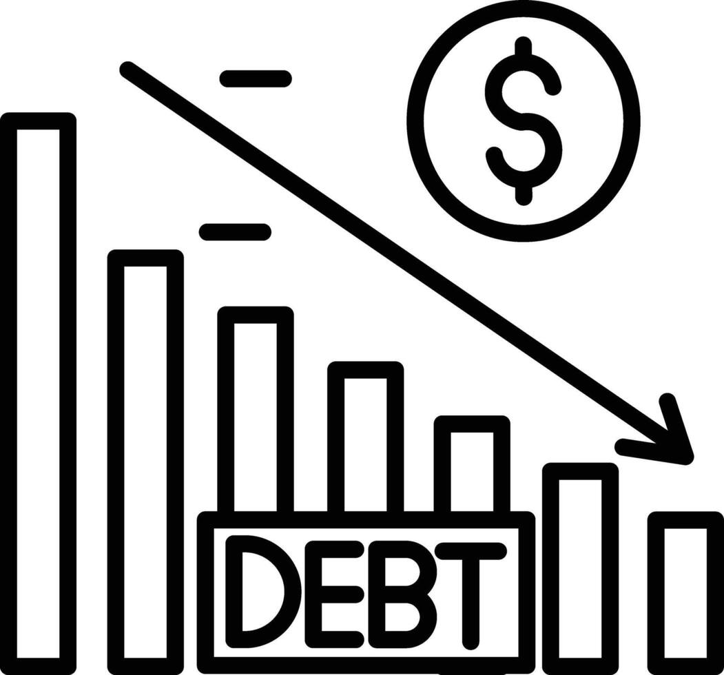 Debt Illustration Icon vector