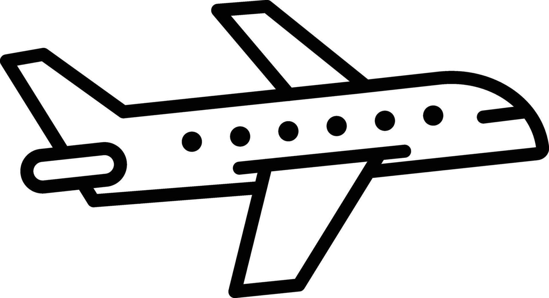 Commercial Plane Illustration Icon vector