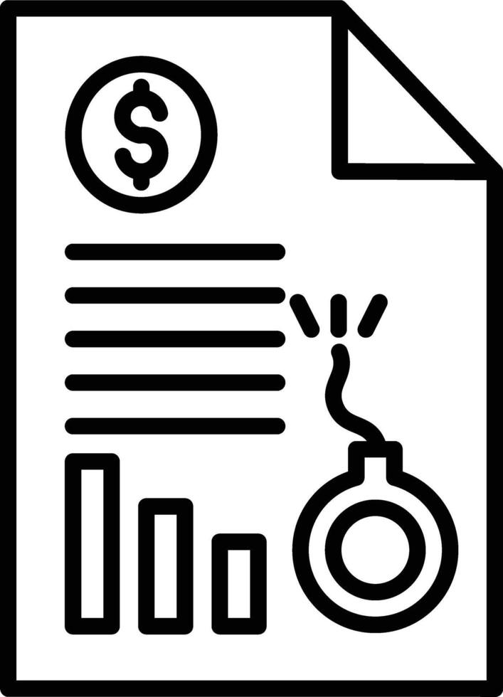 Debt Analysis Illustration Icon vector