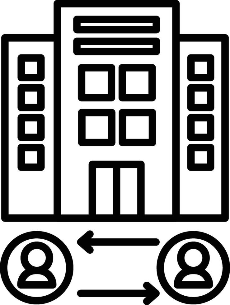 Trade Center Illustration Icon vector
