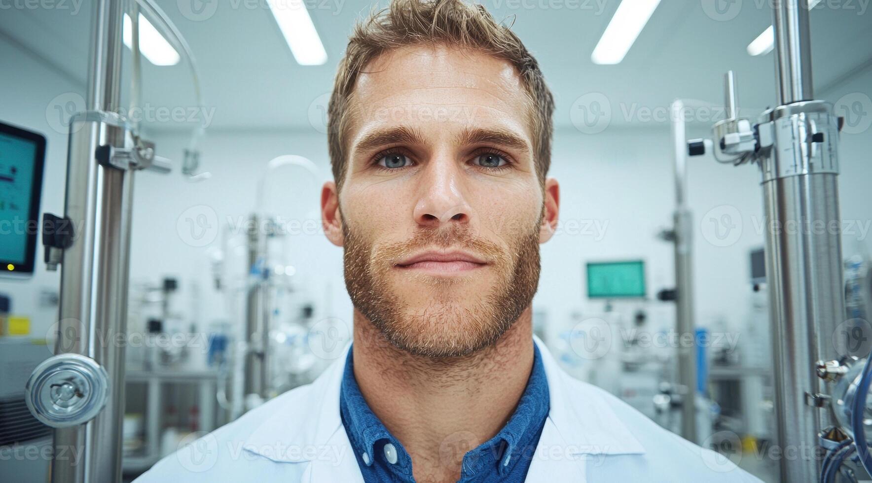Portrait of a scientist in a lab photo
