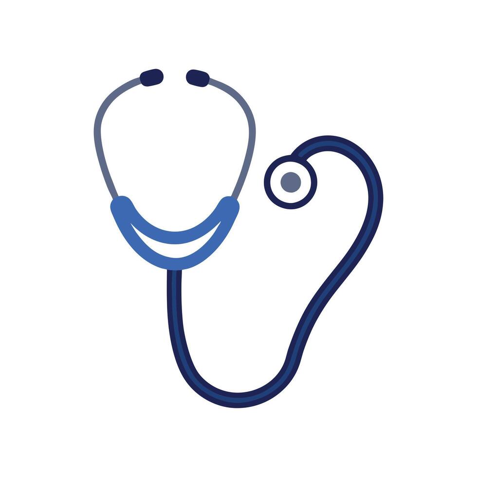 Professional Stethoscope Illustration for Medical Logos on White Background vector