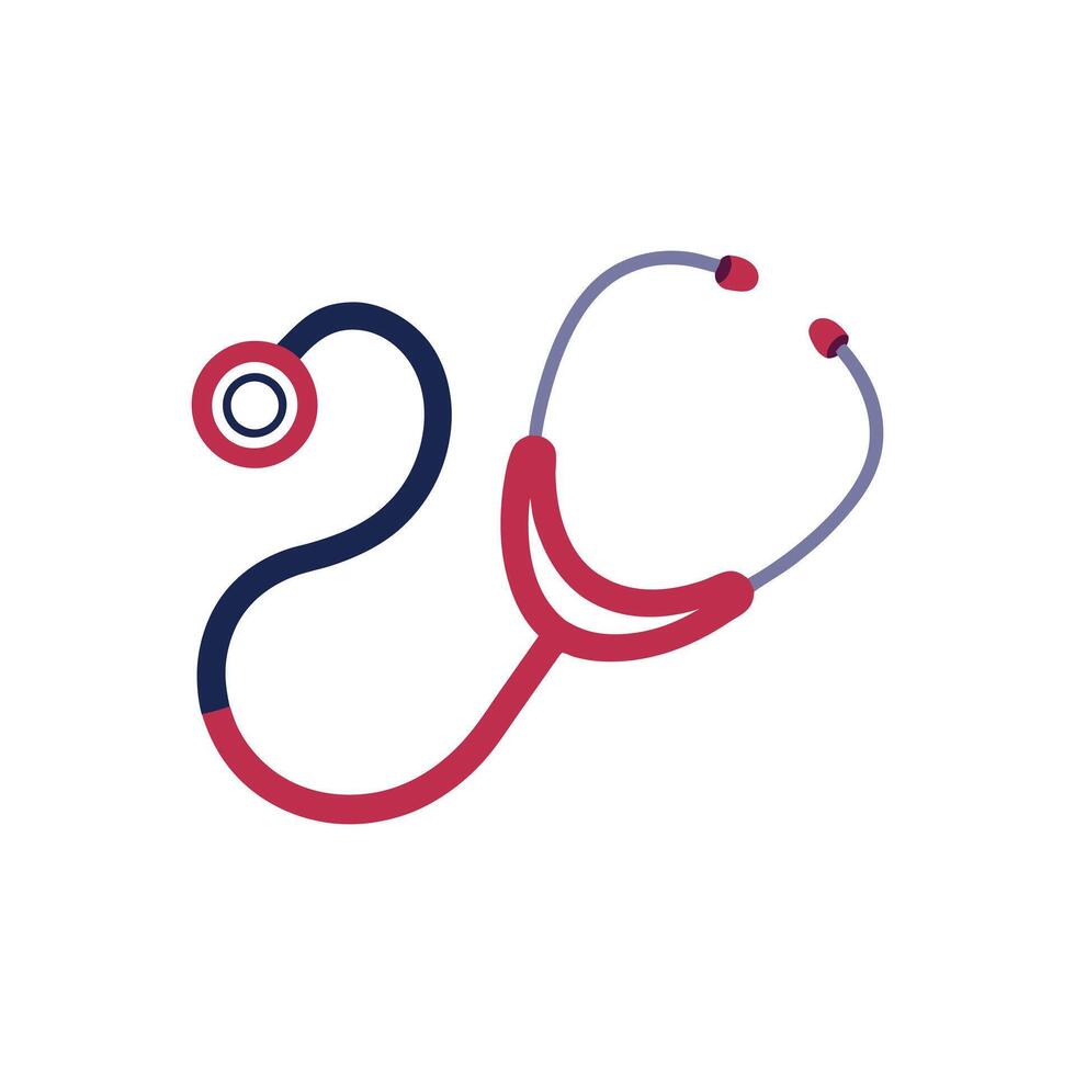 Hand-Drawn Stethoscope Illustration Design for Unique Visuals on White Background vector