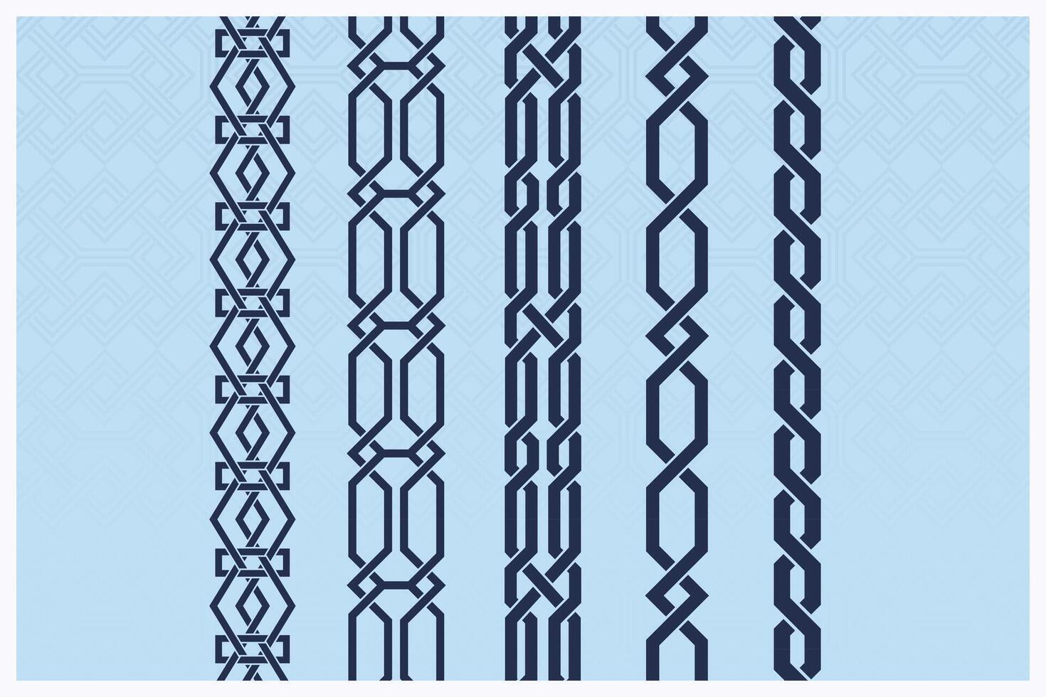 Islamic geomrtric pattern, arabic decorative frame and seamless borders. vector