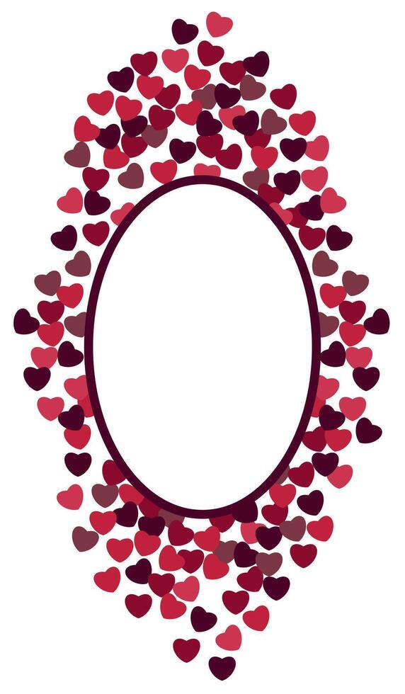 Frame of hearts. Many hearts. Love symbol icon set. vector