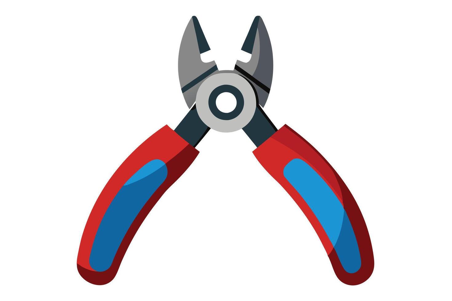 Vibrant Orange and Red Electrical Wire Cutters Illustration vector
