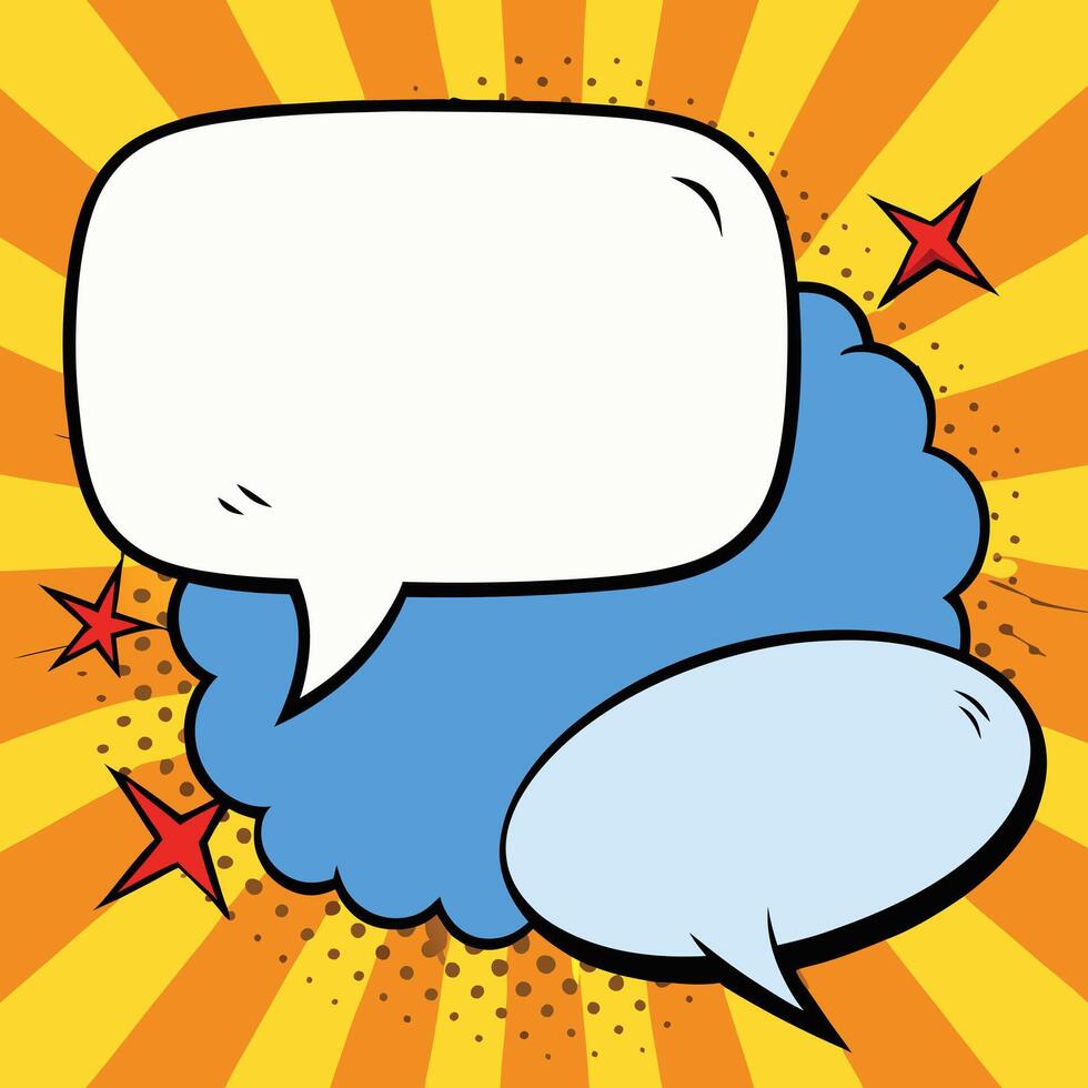 Pop Art Speech Bubbles clipart vector