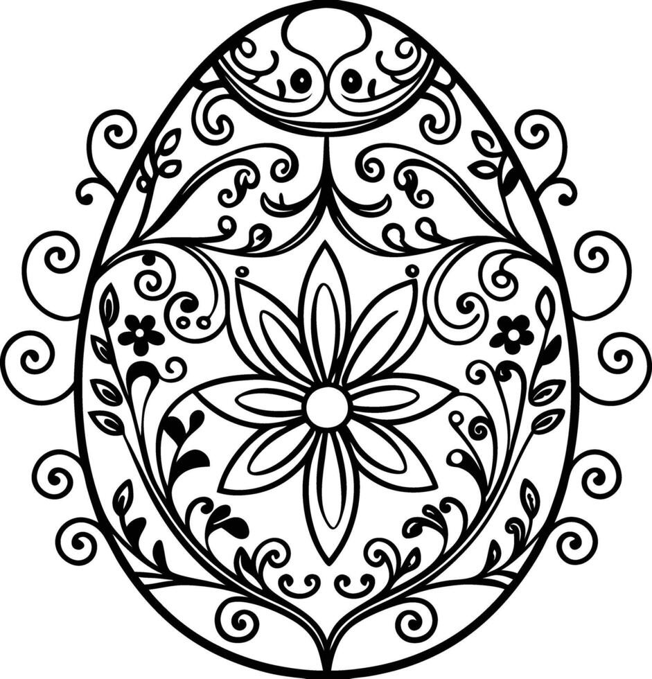 Ornate Easter Egg Design vector