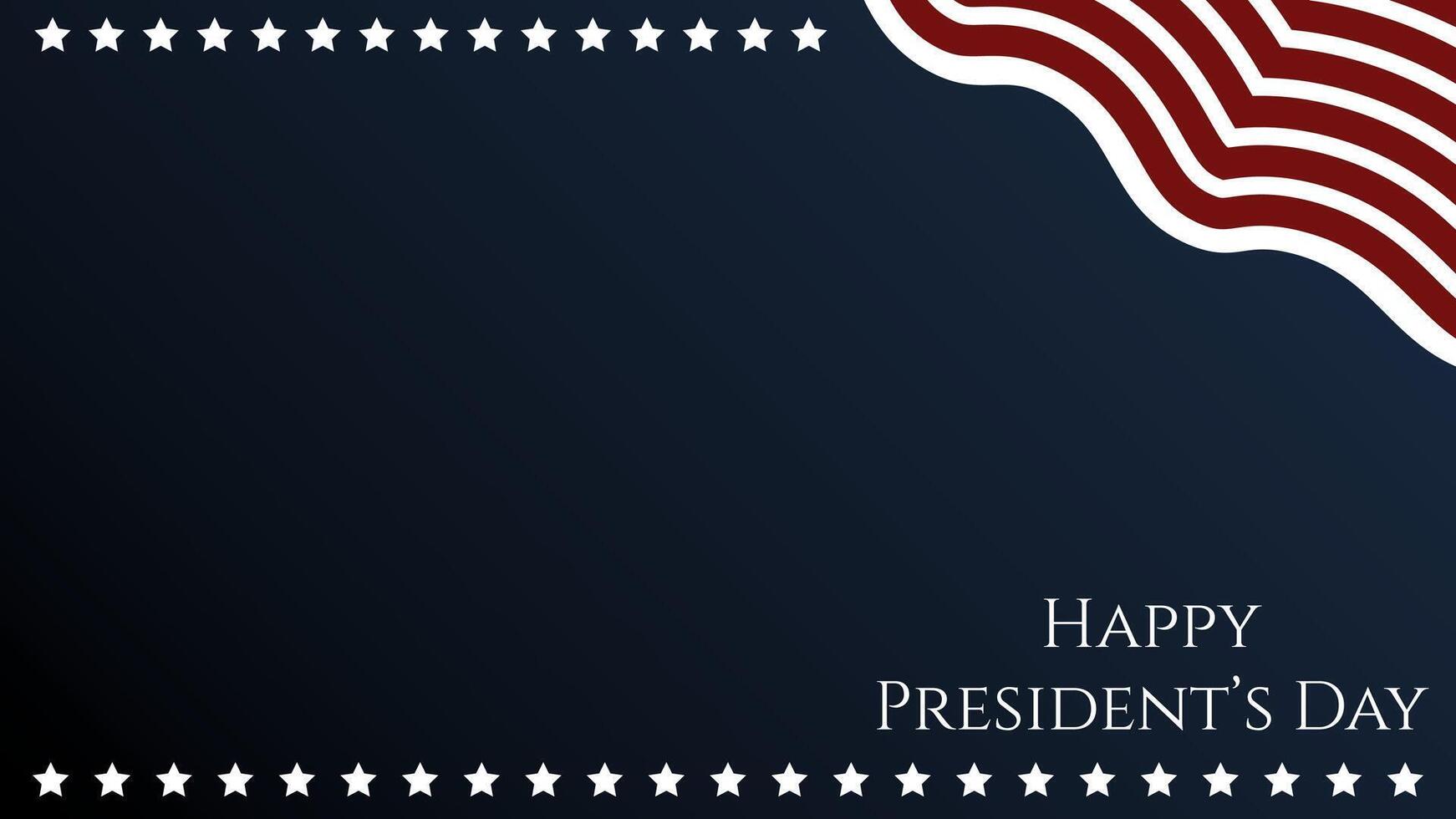Graphic Illustration Background of President's or Washington Day Celebration, with dark blue theme and American flag and stars, Copy Space Area. Suitable to be placed on content with that theme. vector