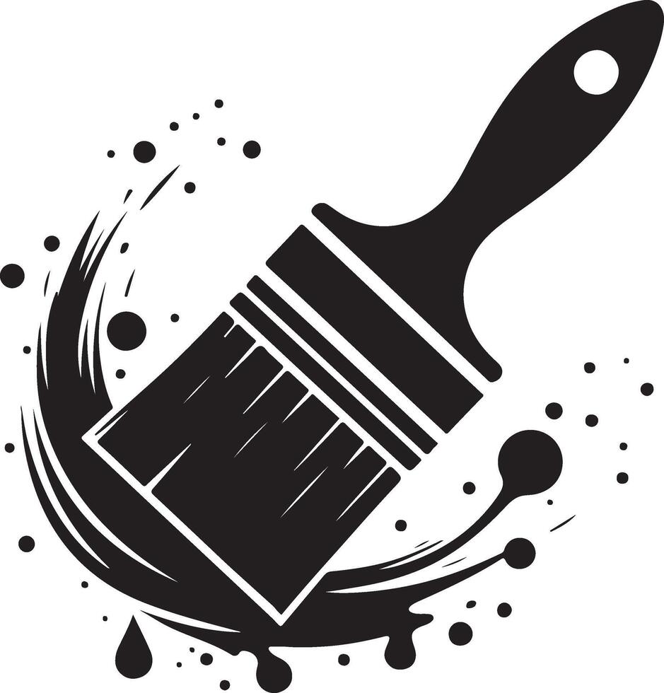 Paint brush silhouette vector