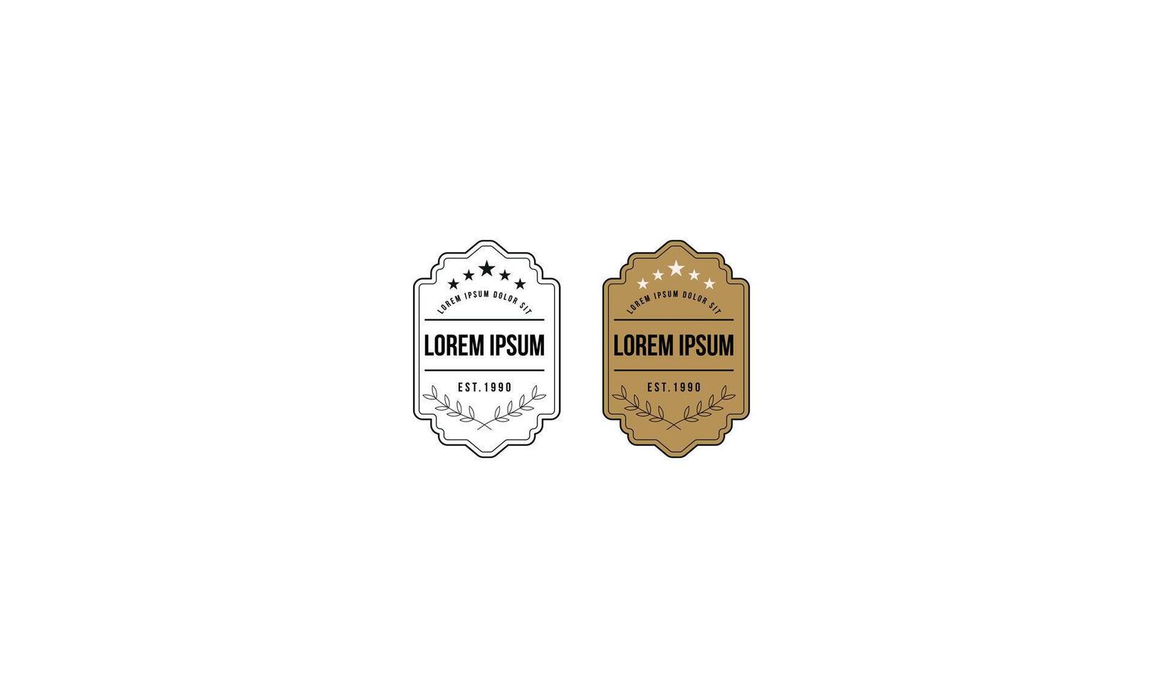 Retro Logo Elegant Vintage Retro Logo in Dual Styles with Warm Earthy Tones vector