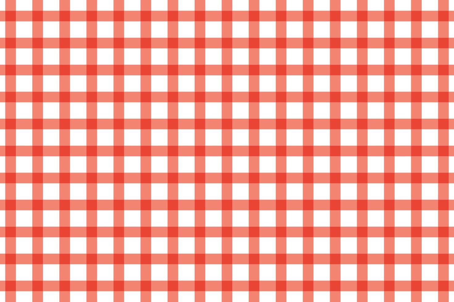 simple abstract tomato color check plaid line pattern red and white gingham pattern vector