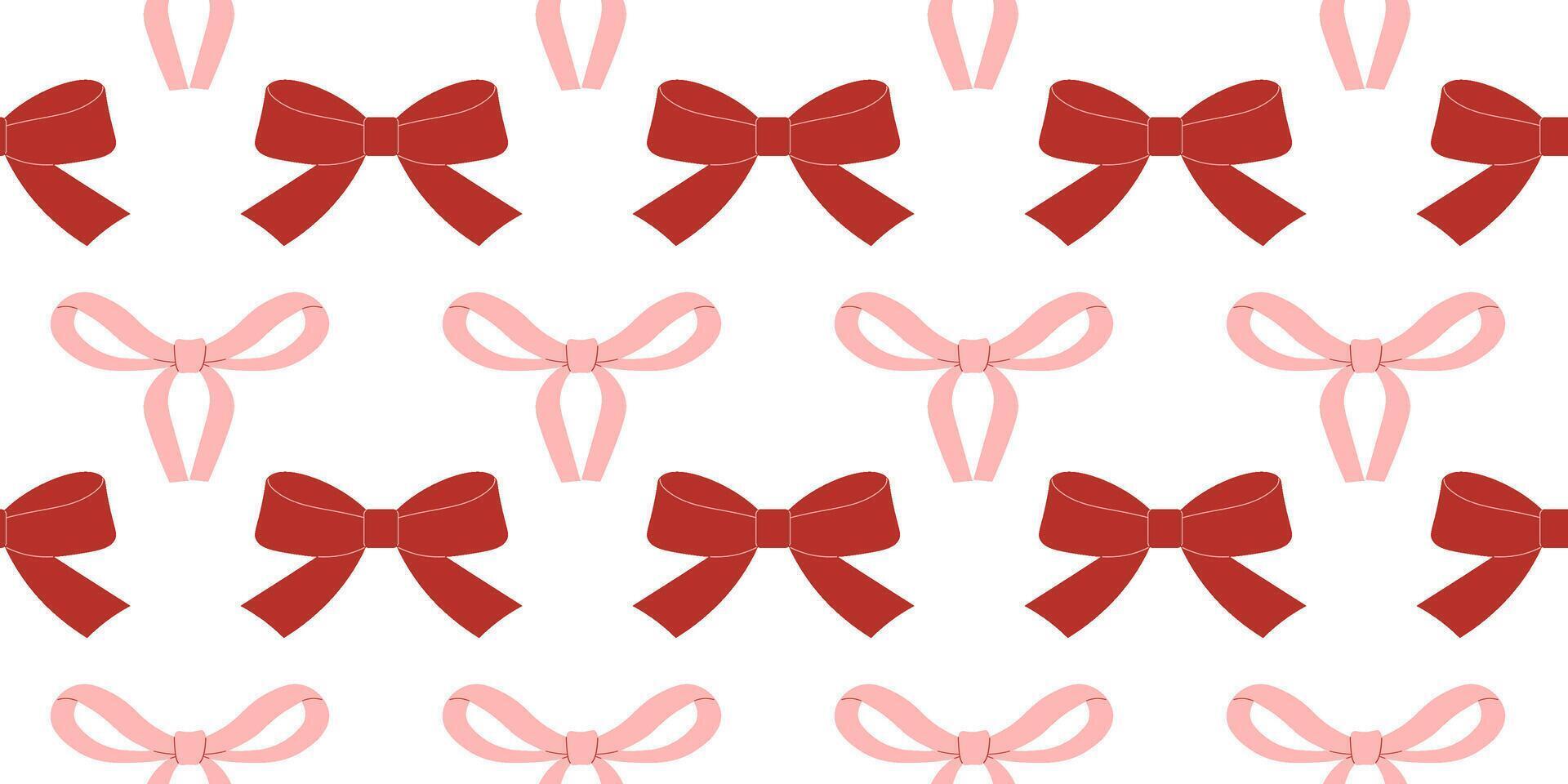 seamless pattern with hand drawn colorful bows. illustration vector