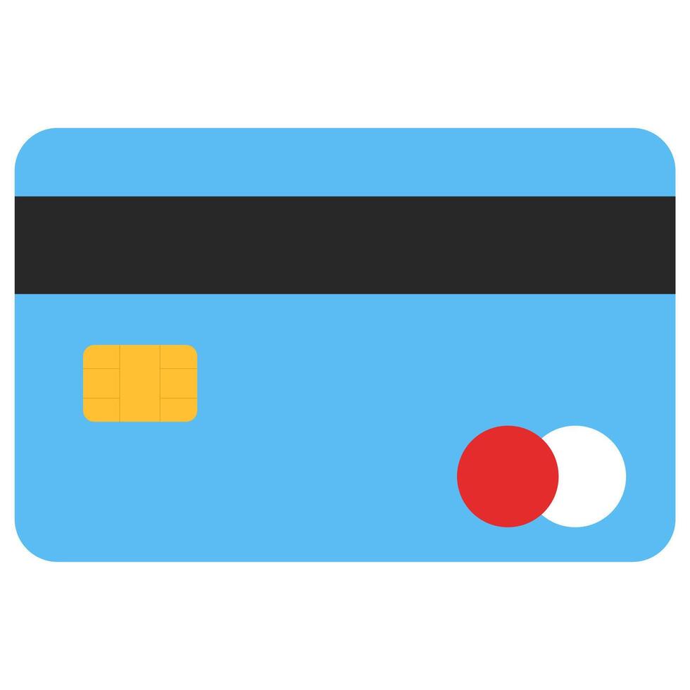 Illustration of a blue credit card vector