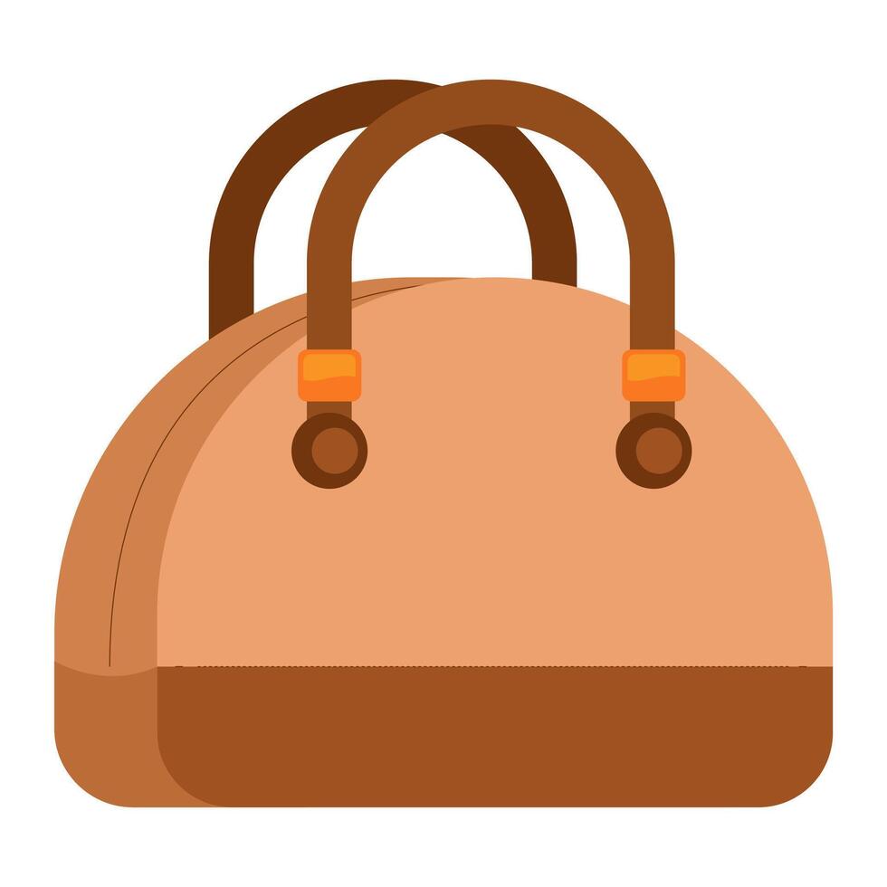 Brown Handbag women's fashion vector
