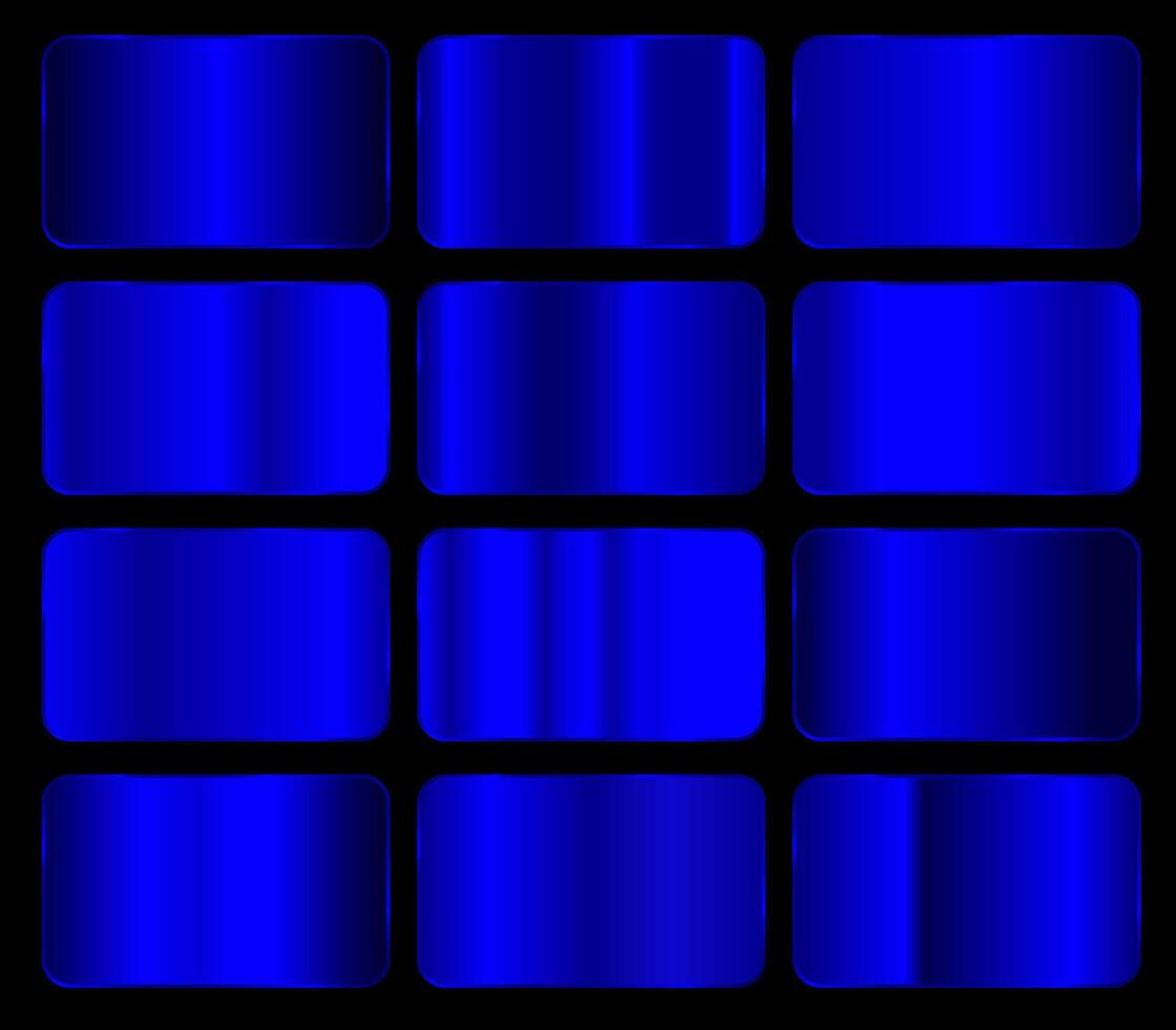 Abstract blue chrome set template for presentation background vector