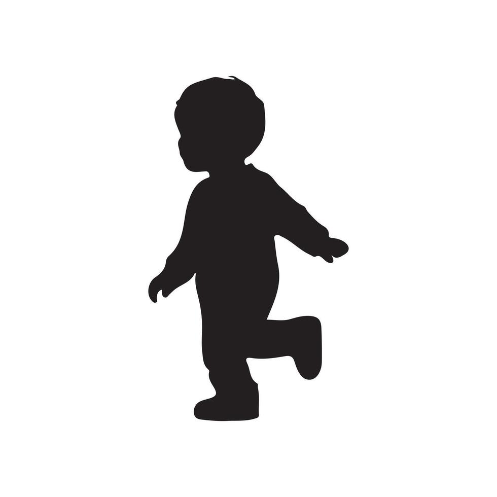 A little baby walks forward vector