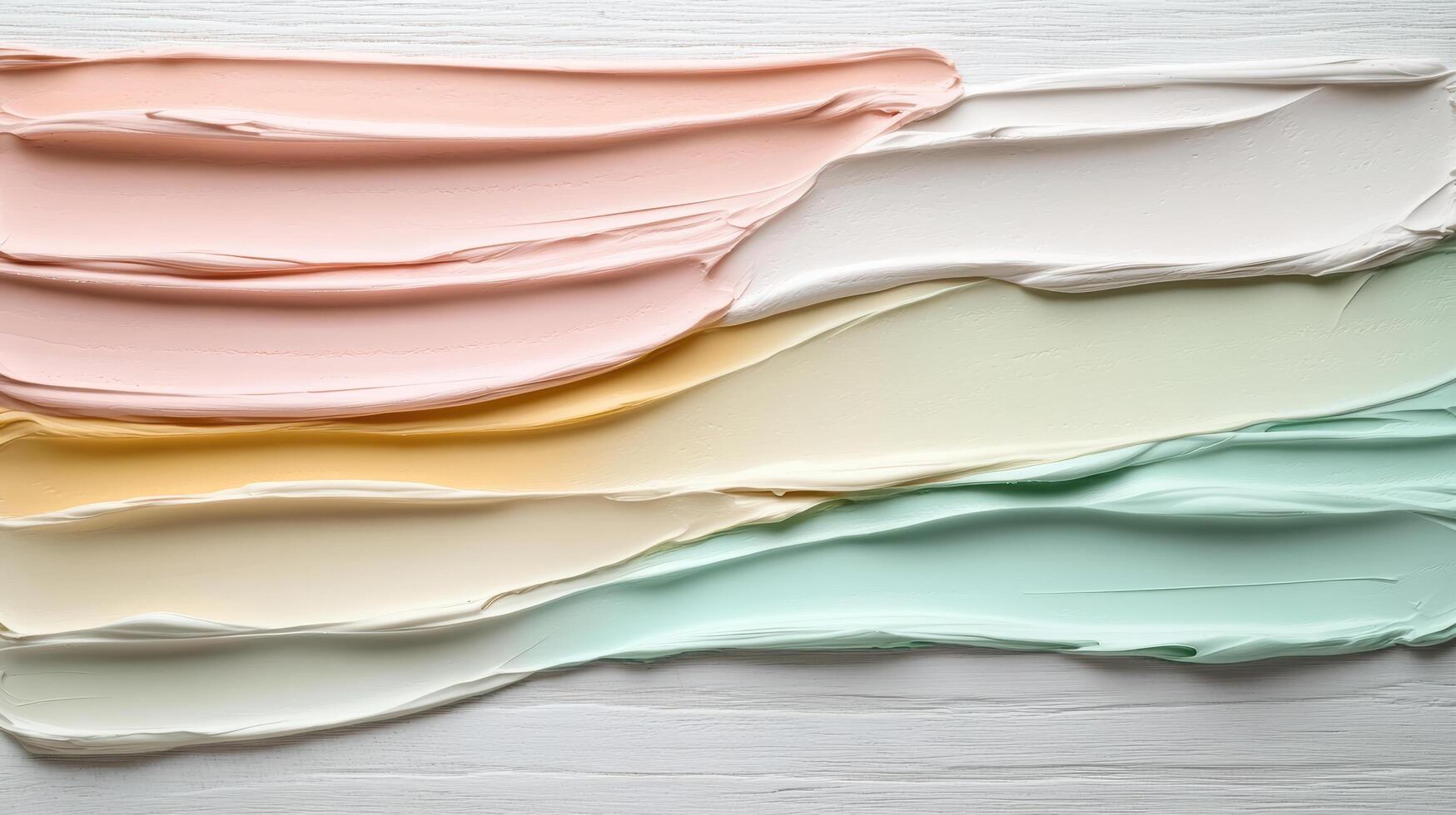 Colorful paint strokes on textured surface create vibrant composition photo