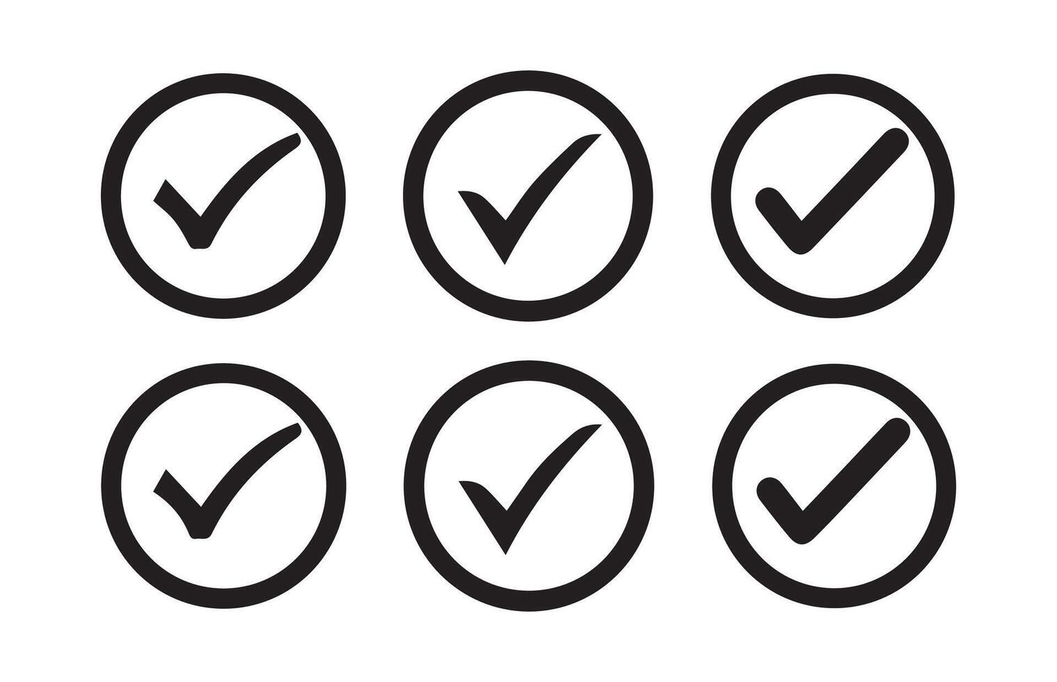 checkmark , checkmark icon set, approved symbol, vector
