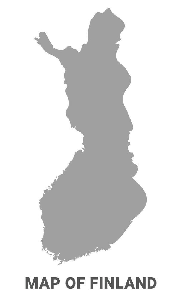 Simple flat Finland map Grey vector