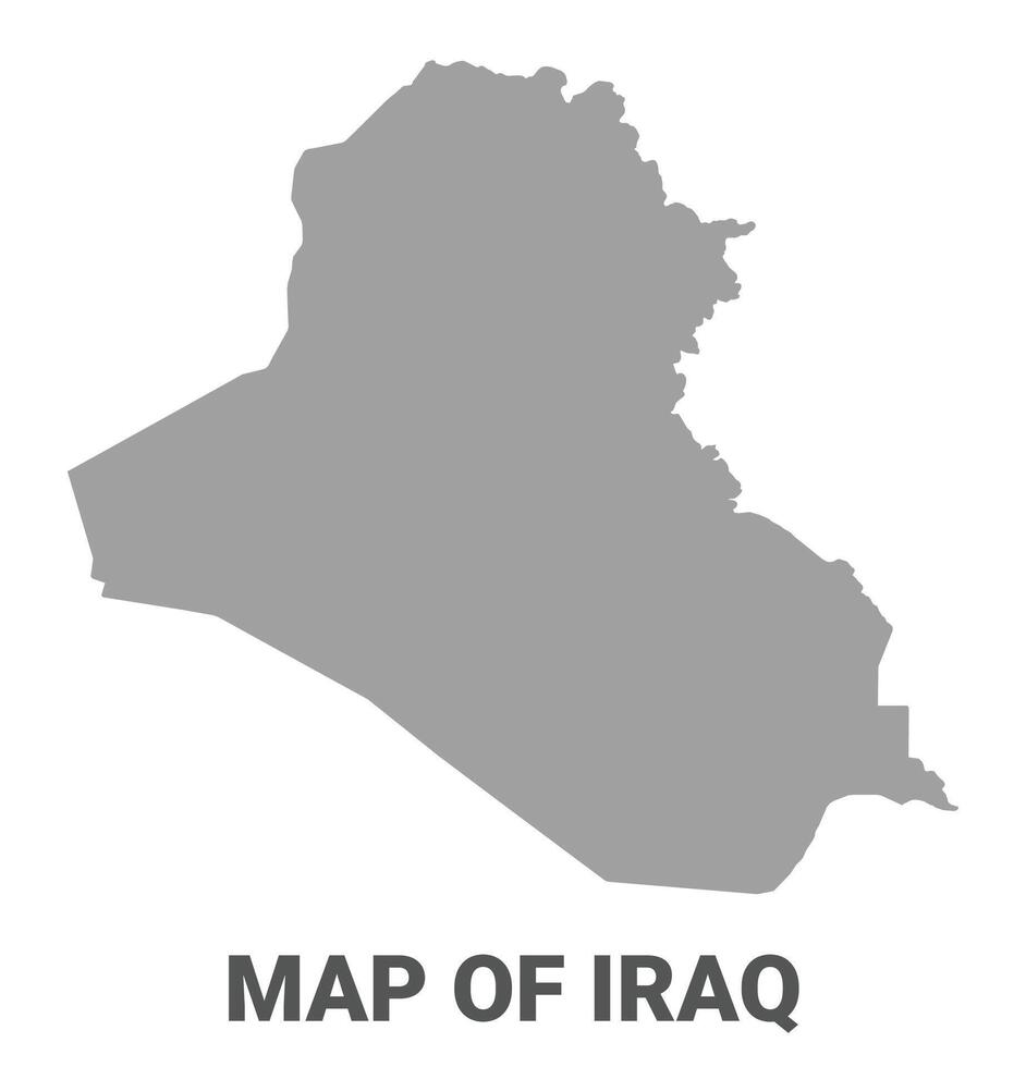 Simple flat Iraq map Grey vector