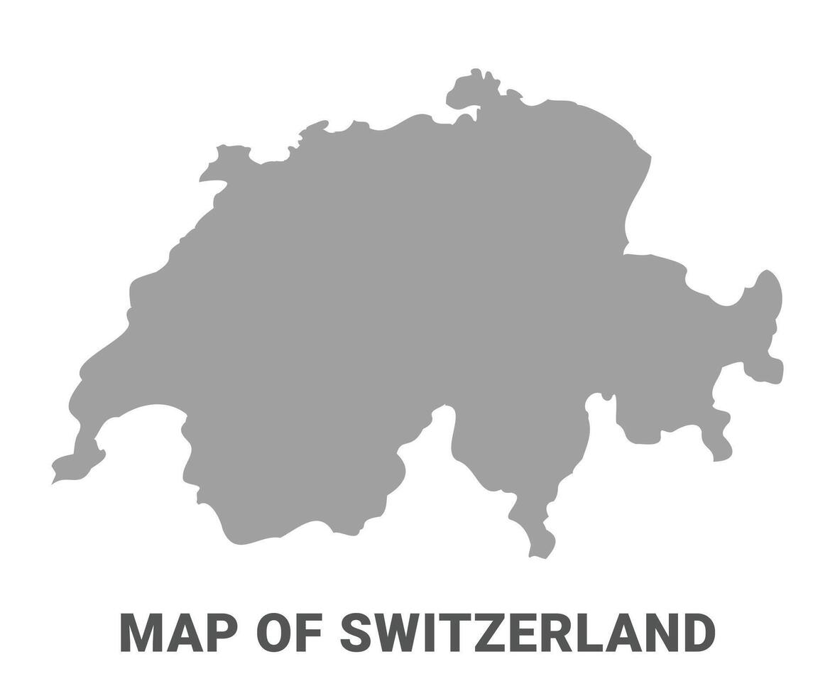 Simple flat Switzerland map Grey vector