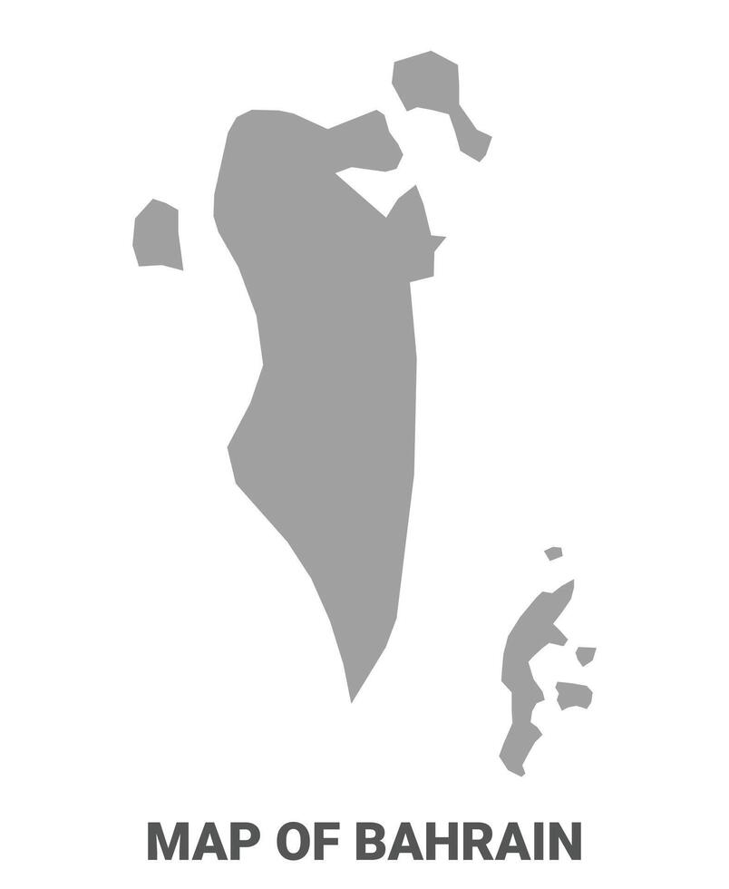 Simple flat Bahrain map Grey vector