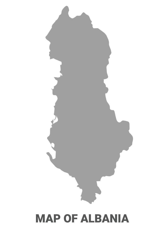 Simple flat Albania map Grey vector
