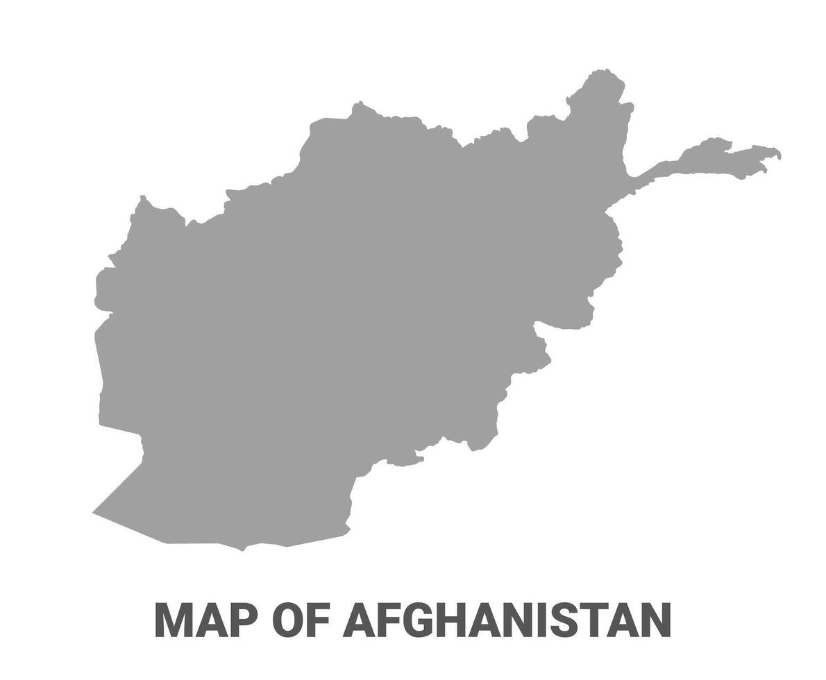 Simple flat Afghanistan map Grey vector