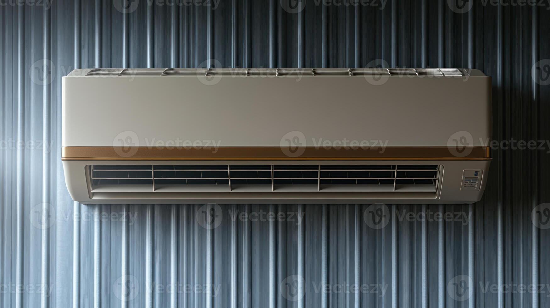 Cool air circulates from a stylish air conditioning unit against a charming backdrop photo