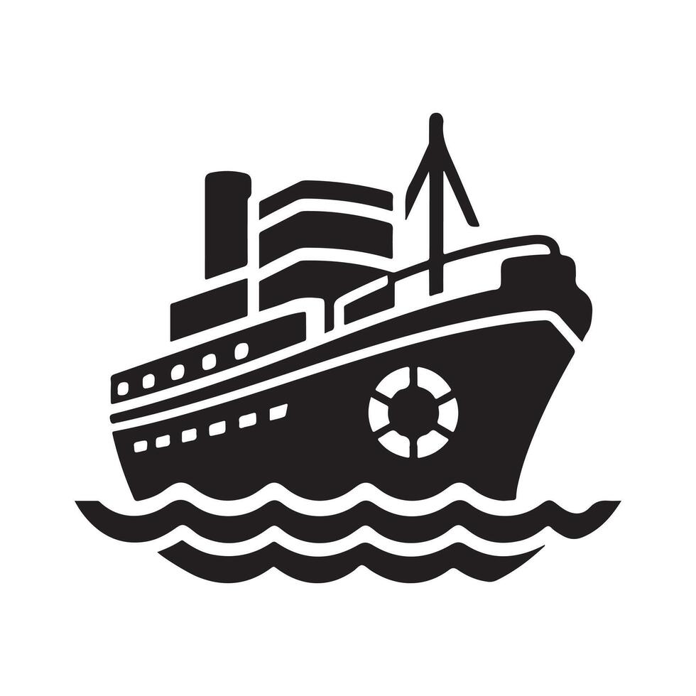 Lifeboat Silhouette Vectors Art for Nautical Themes