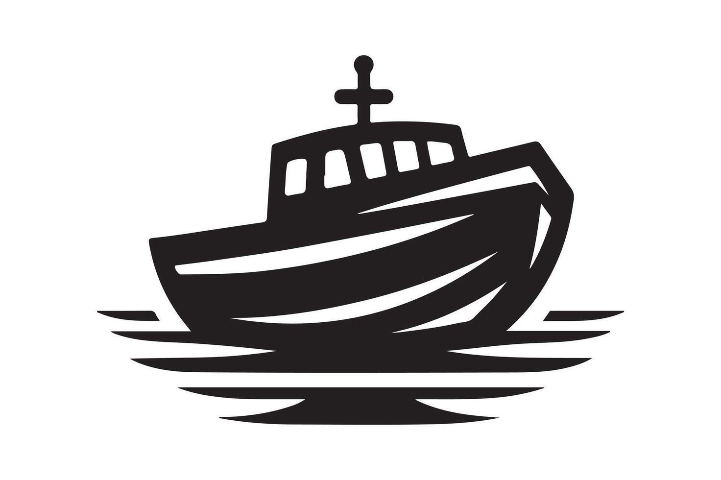 Editable Lifeboat Silhouette Vectors Graphics Pack