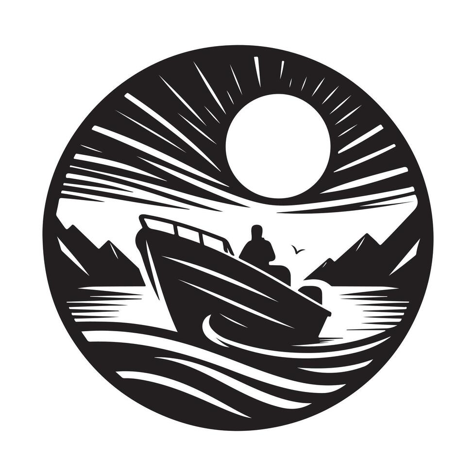 Lifeboat Silhouette Vectors Graphics for TShirts and Merchandise