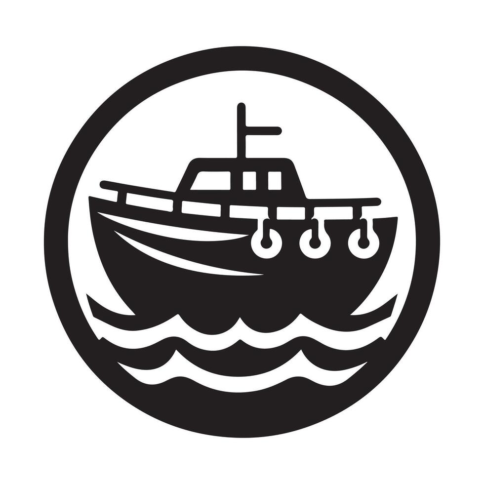Versatile Lifeboat Silhouette Vectors Illustrations for Sale