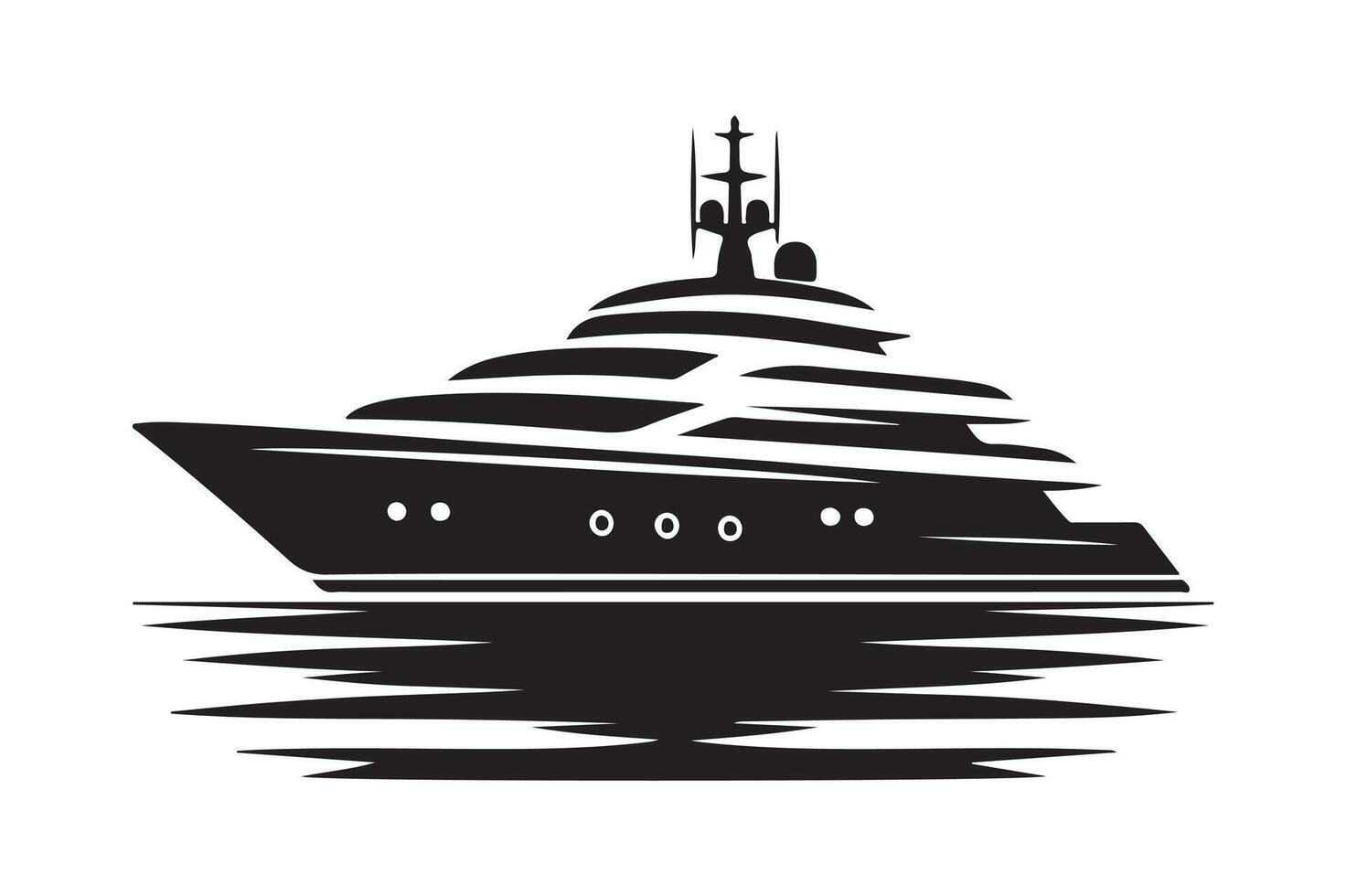 Superyacht Silhouette Vectors Designs for Premium Projects