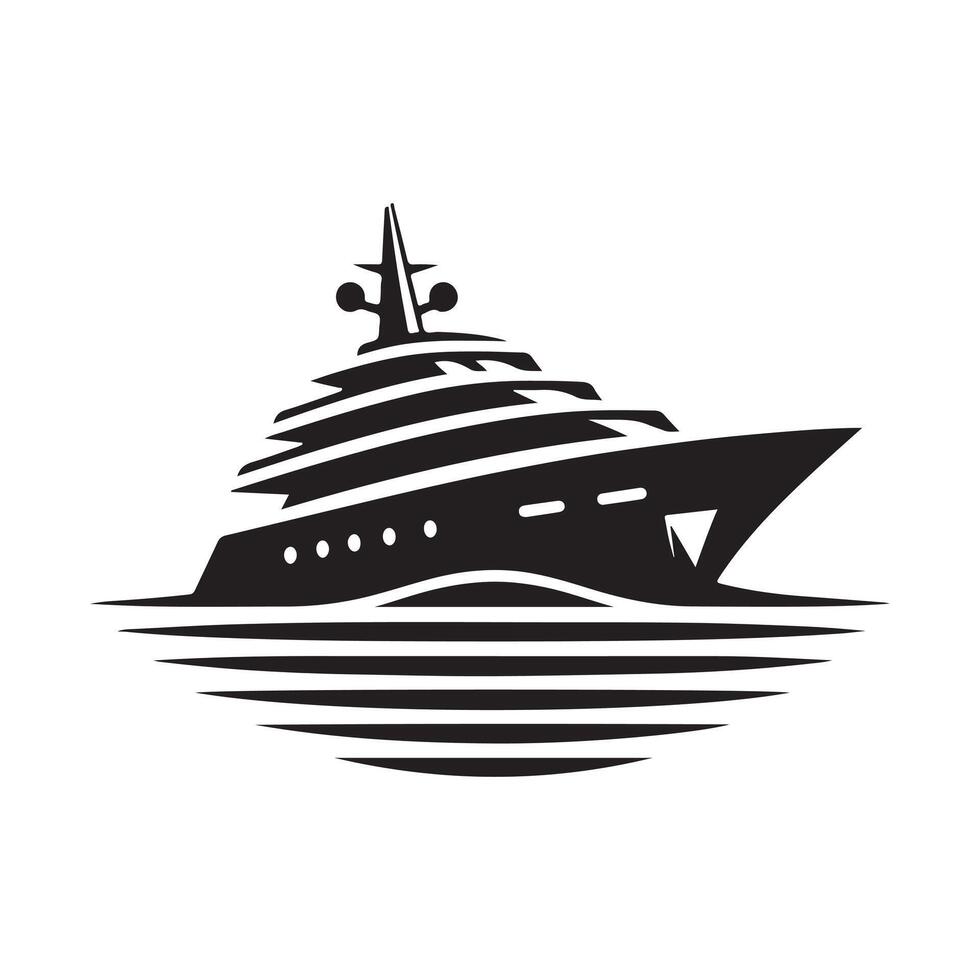 Superyacht Silhouette Vectors Designs for Digital Projects
