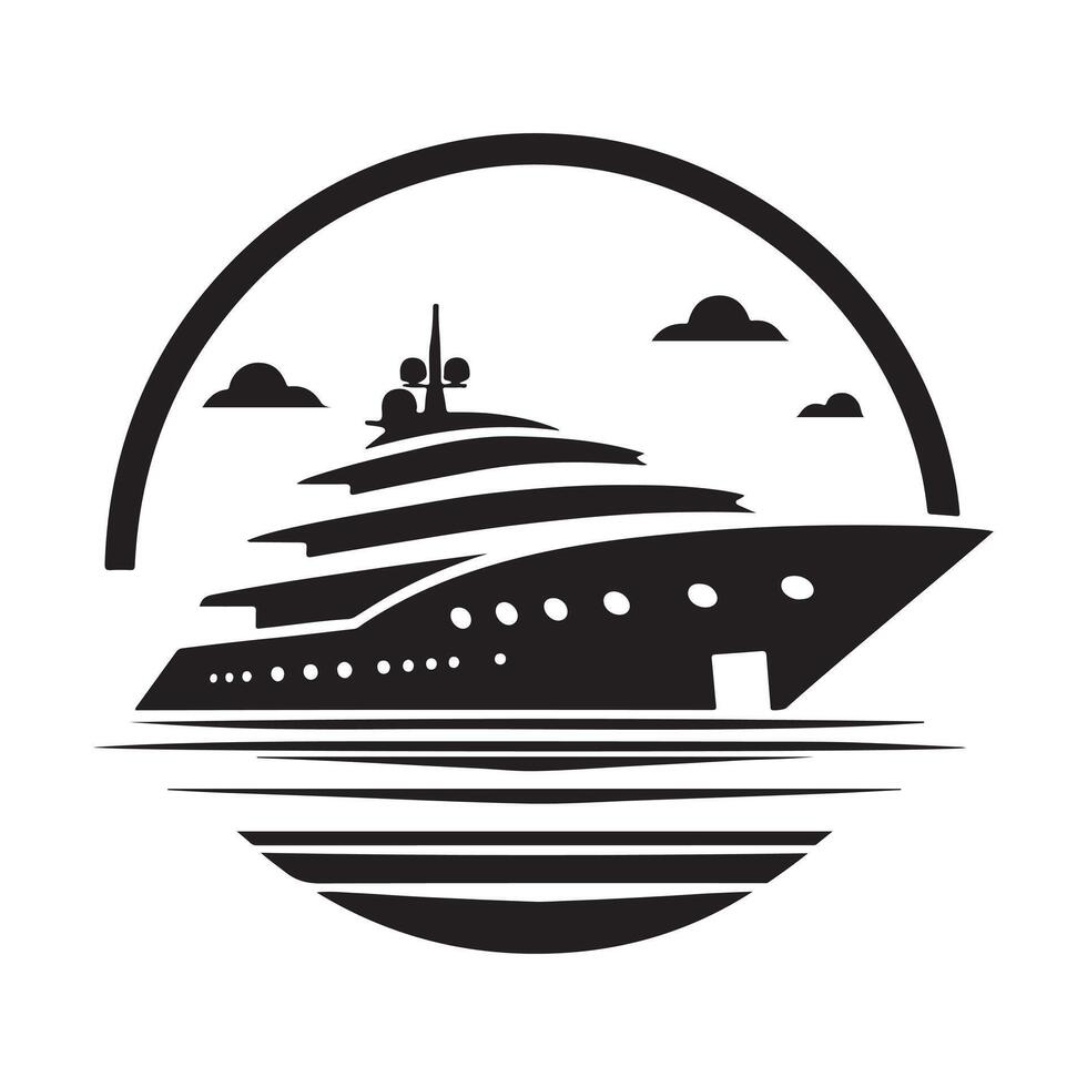 Eye Catching Superyacht Silhouette Vectors Graphics Online