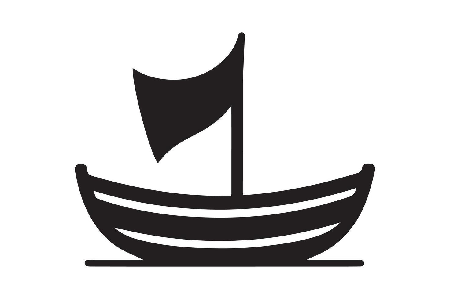 High Quality Skiff Silhouette Vectors Artwork for Designers