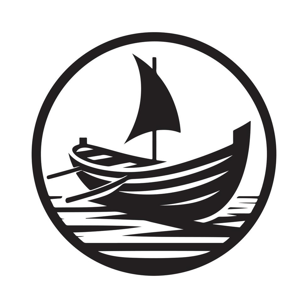 Skiff Silhouette Vectors for Apparel and Accessories
