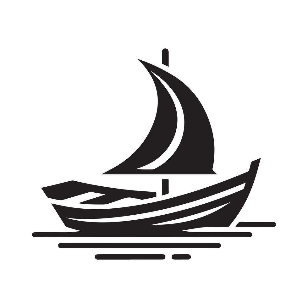Premium Quality Skiff Silhouette Vectors for Creative Work
