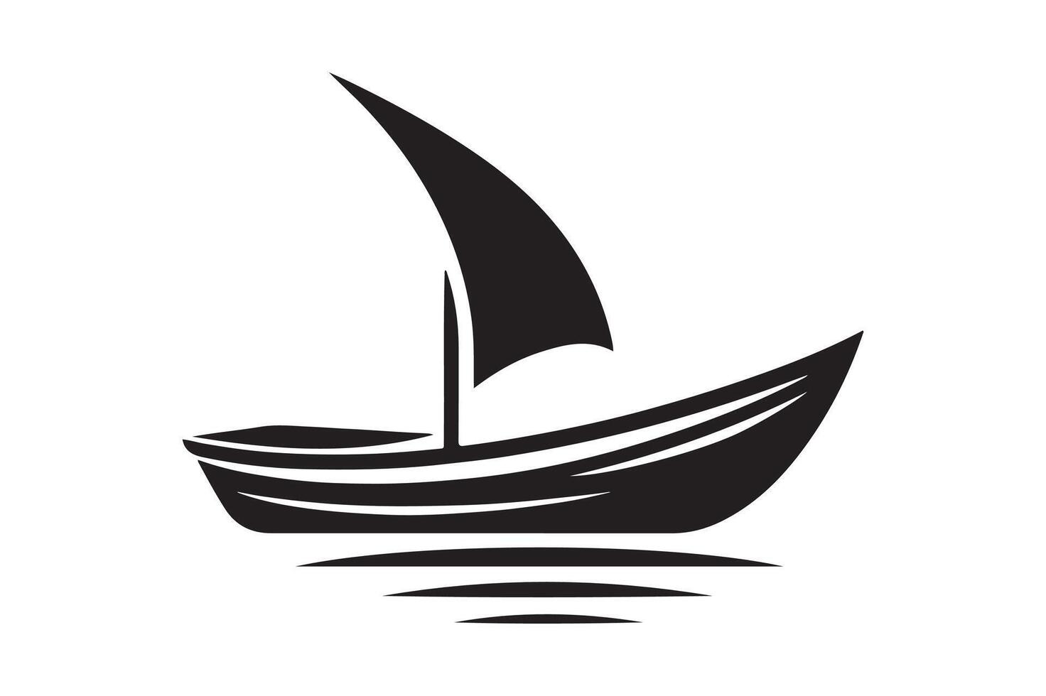 Skiff Silhouette Vectors Graphics for All Design Needs