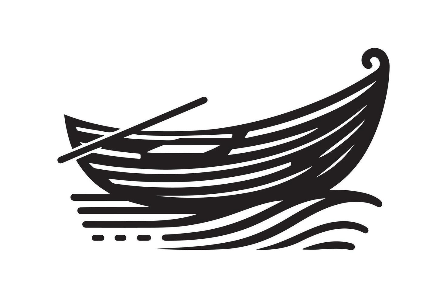 Customizable Skiff Silhouette Vectors Illustrations for Branding