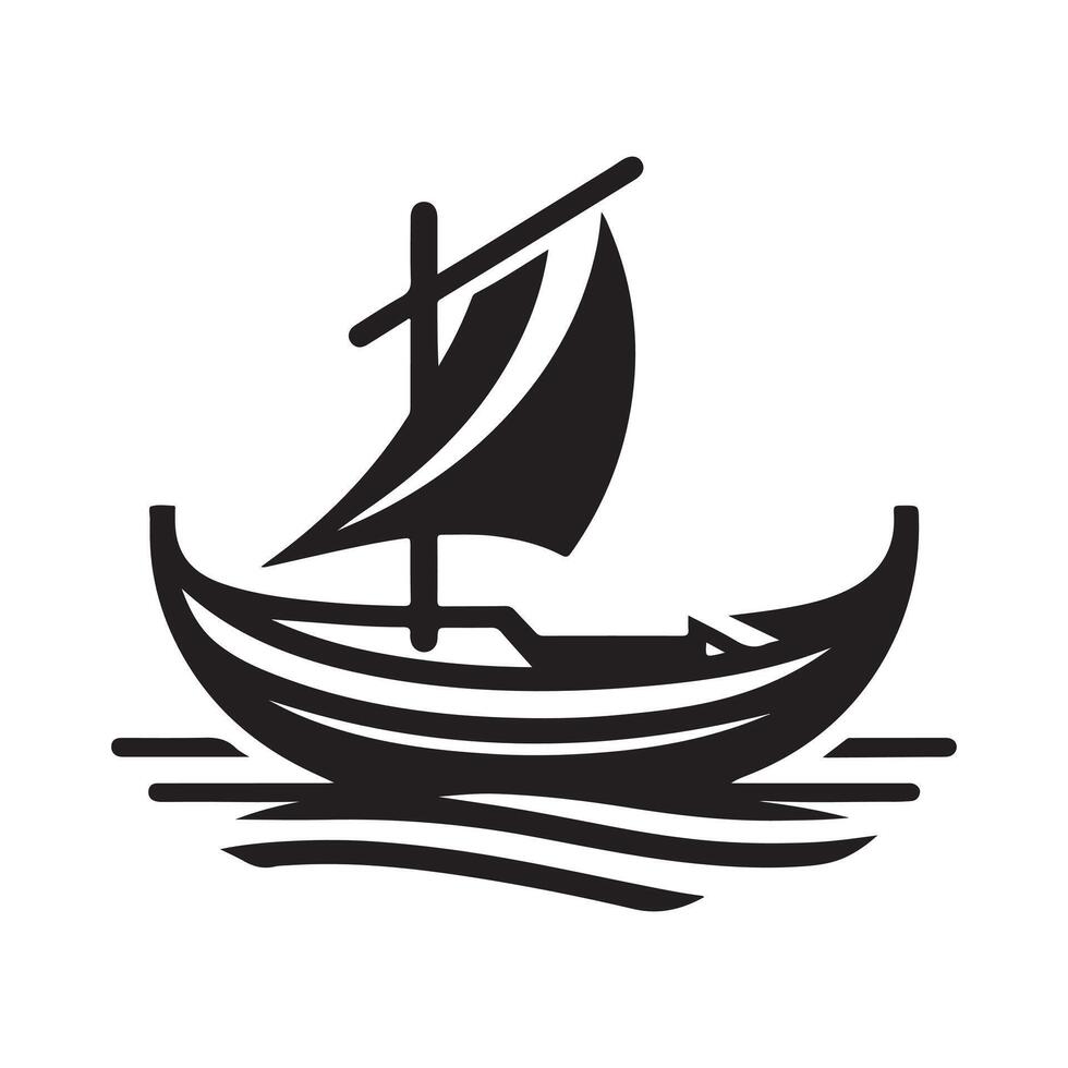 Downloadable Skiff Silhouette Vectors Graphics for Instant Use