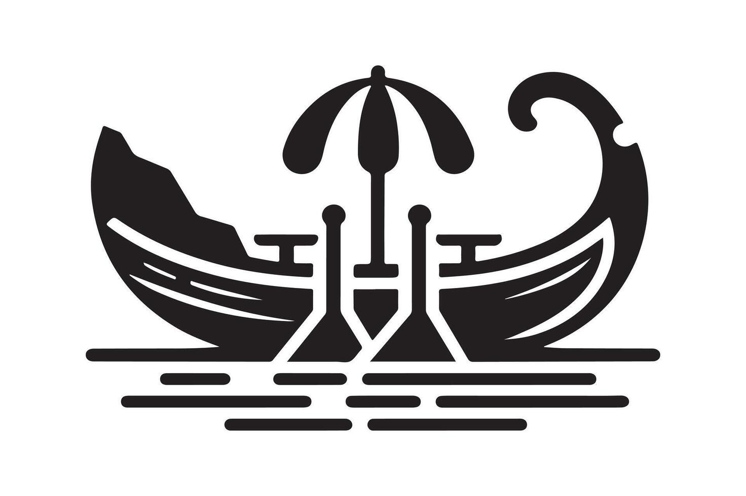 Sleek and Modern Skiff Silhouette Vectors Art for Designers