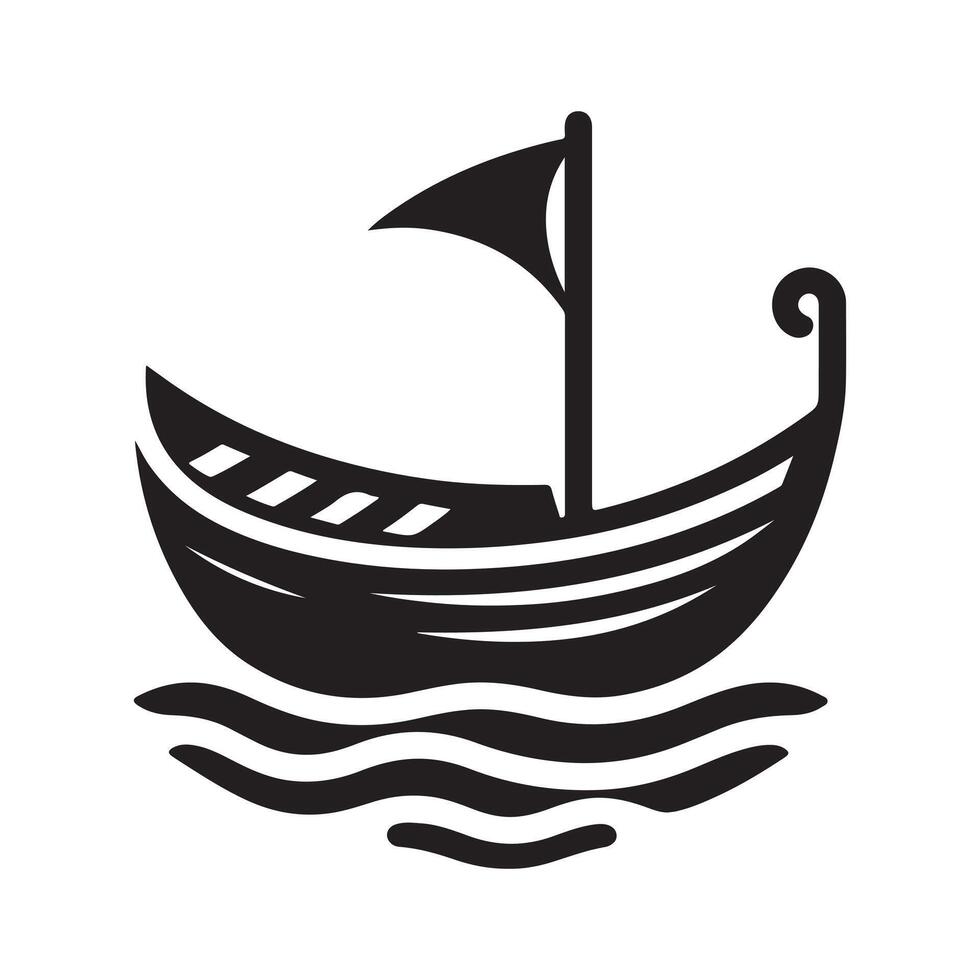 Clean Skiff Silhouette Vectors Art for Minimalist Designs