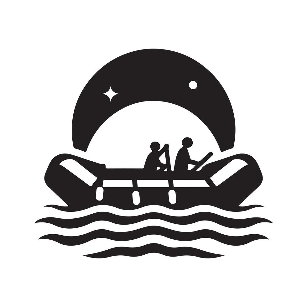 Raft Silhouette Vectors for Creative T Shirt Designs