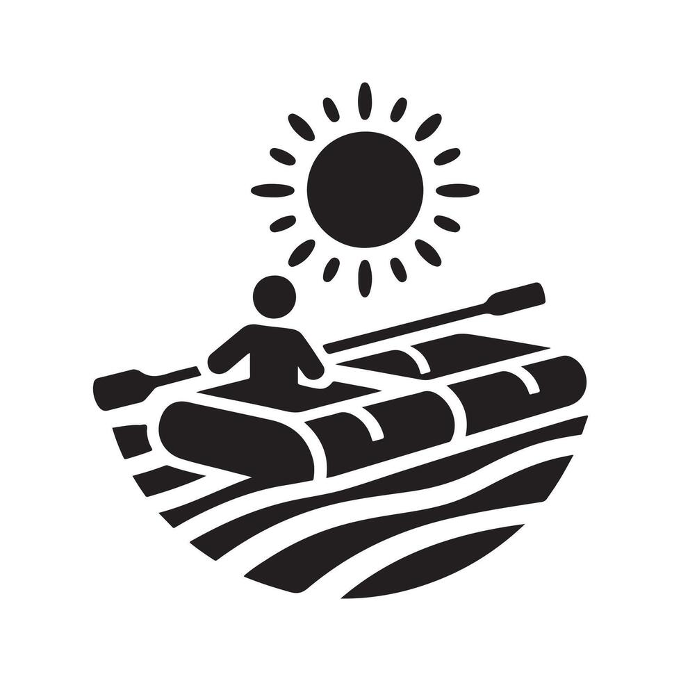 Minimalist Raft Silhouette Vectors for Clean Designs