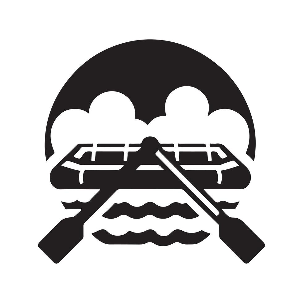 Downloadable Raft Silhouette Vectors for Print Projects